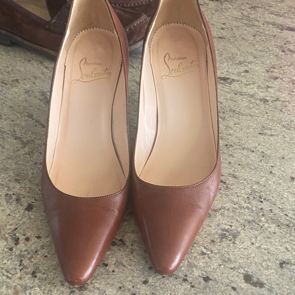 Christian Louboutin Tan Leather Heels